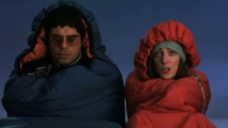 Two people in sleeping bags