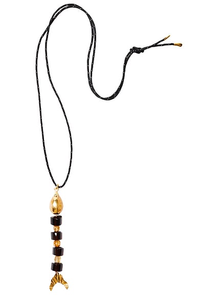 Beaded Fish Pendant Necklace