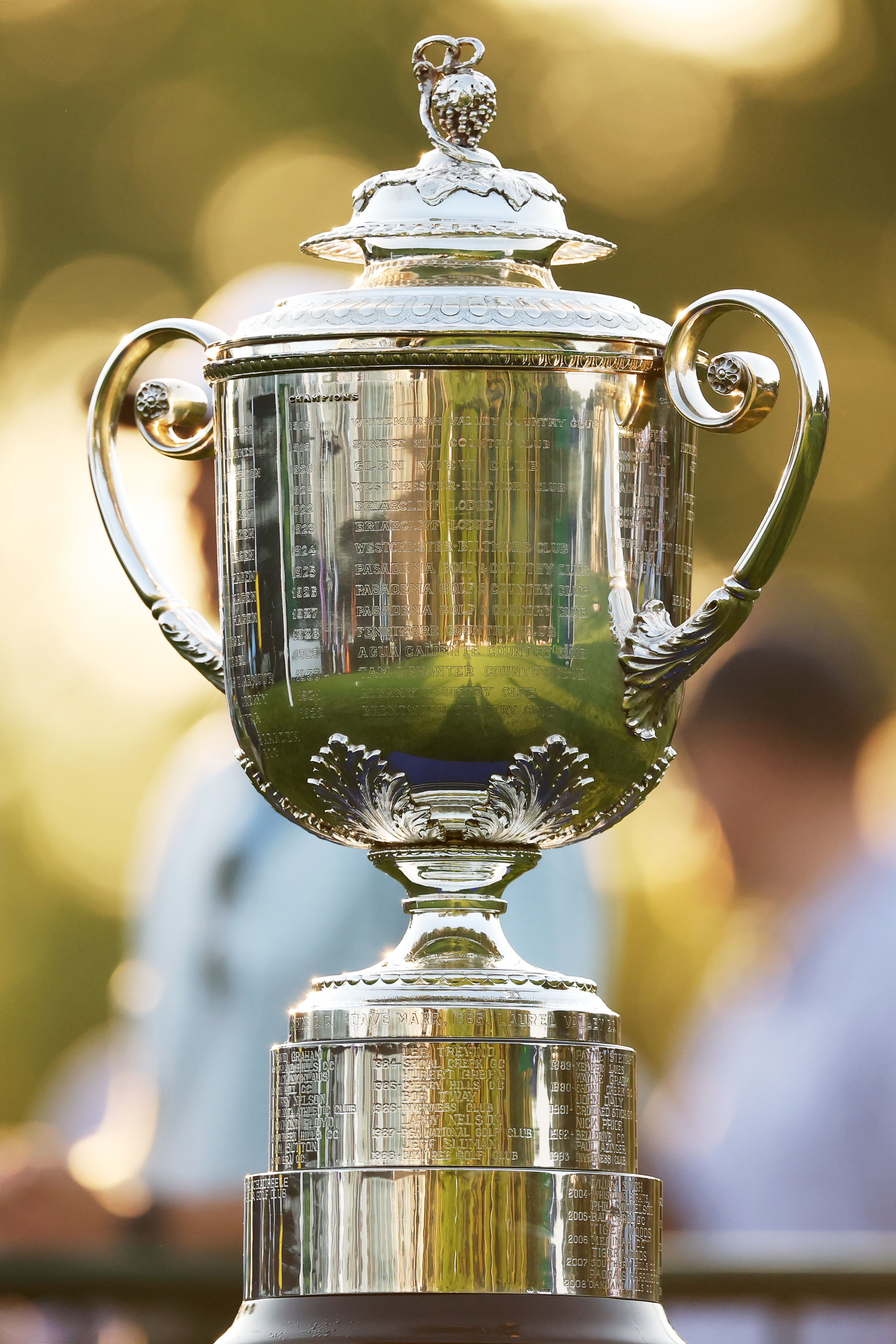 Wanamaker Trophy at the 2025 PGA Championship at Quail Hollow