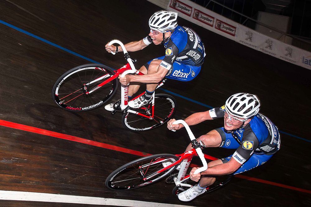 Tony Martin and Yves Lampaert at the Etixx-QuickStep presentation.