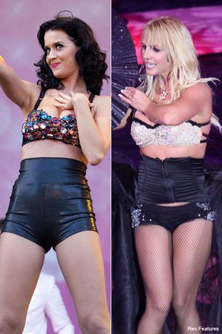Katy Perry & Britney Spears - Celebrities in underwear - Fashion - Marie Claire