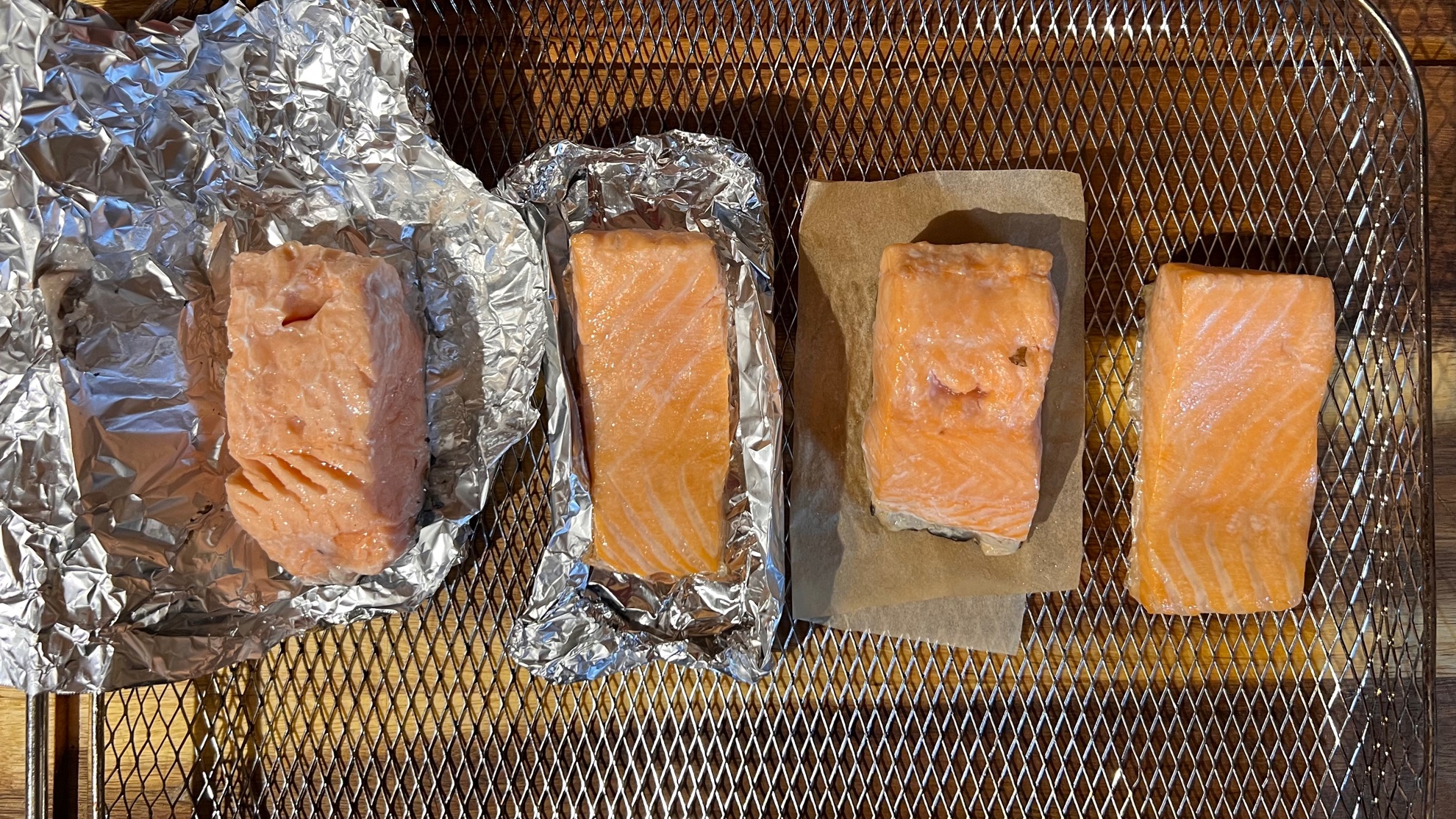 Salmon after frying