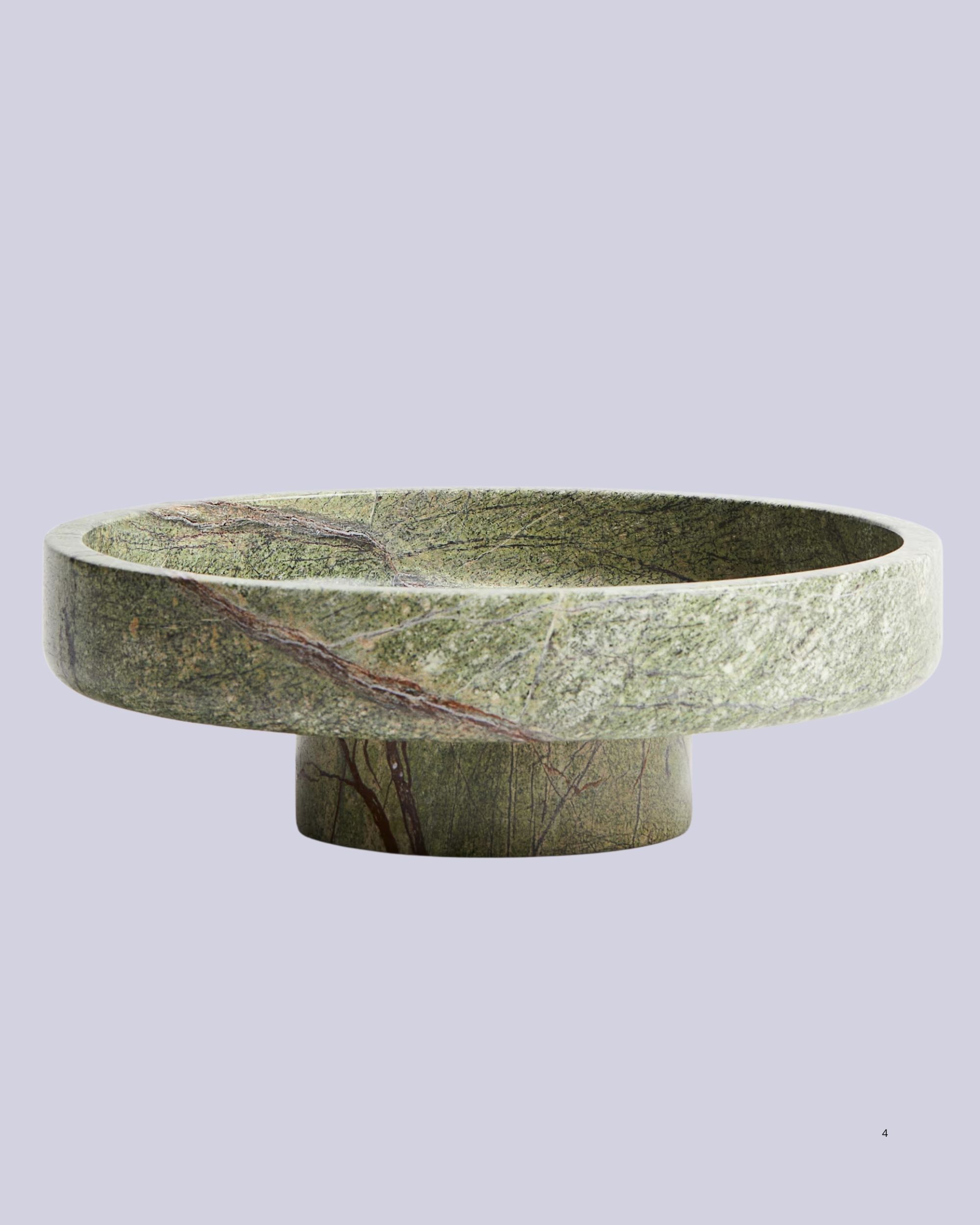 H&amp;amp;M, Footed Marble Serving Bowl