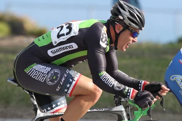 Chris DeMarchi (Monster Media/SC Velo) was part of a large group of local riders in the pro race.