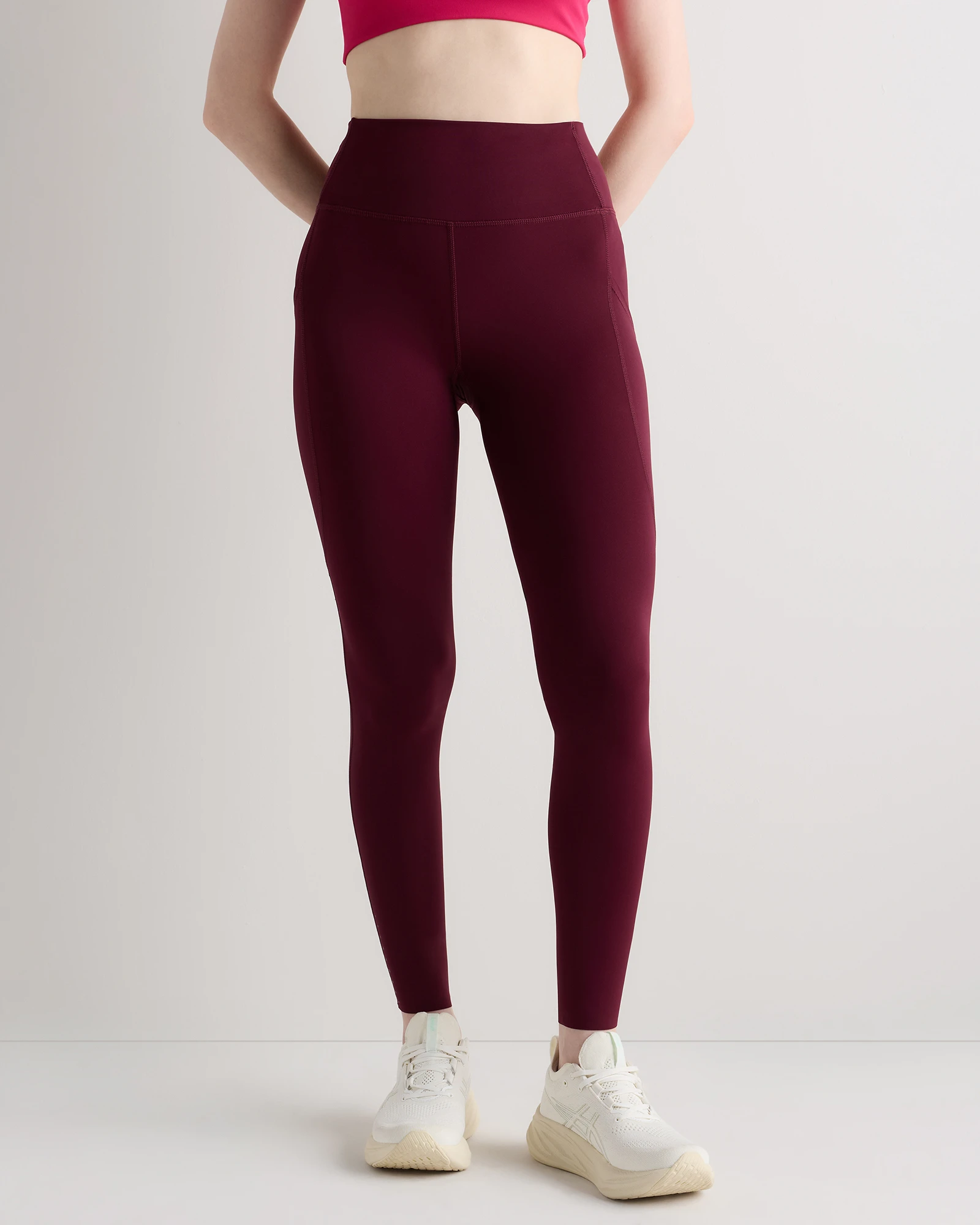 High-Rise Utility Run Legging in Barolo Burgundy