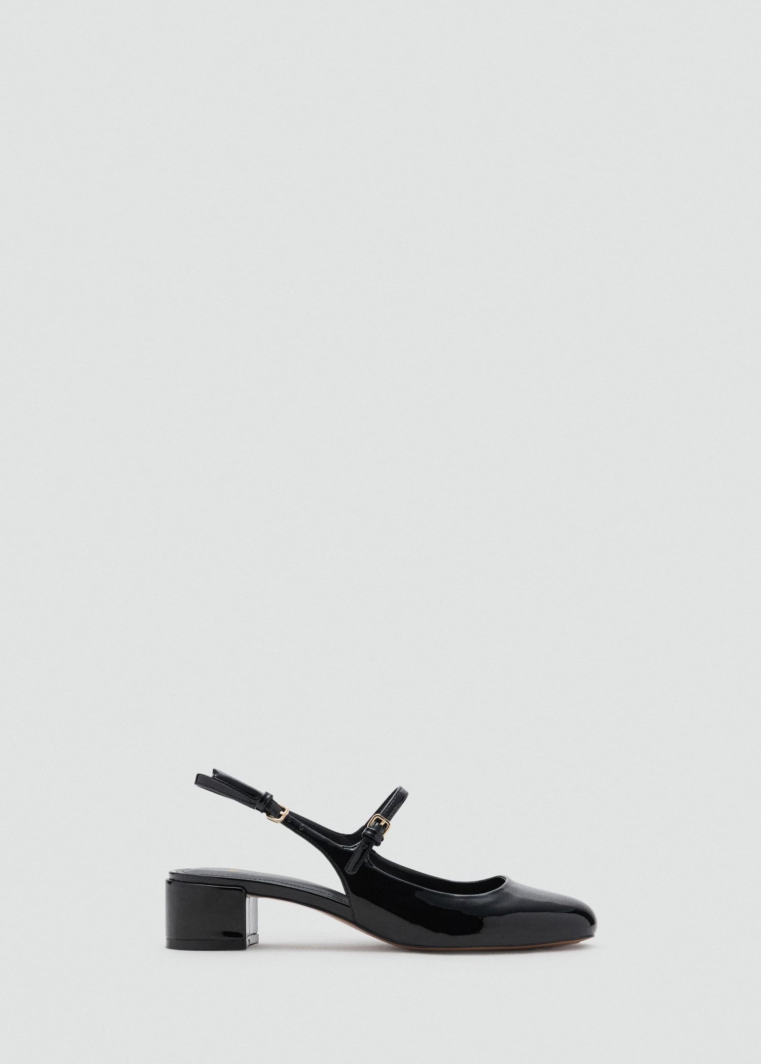 Patent Leather-Effect Block-Heel Shoes - Women | Mango United Kingdom