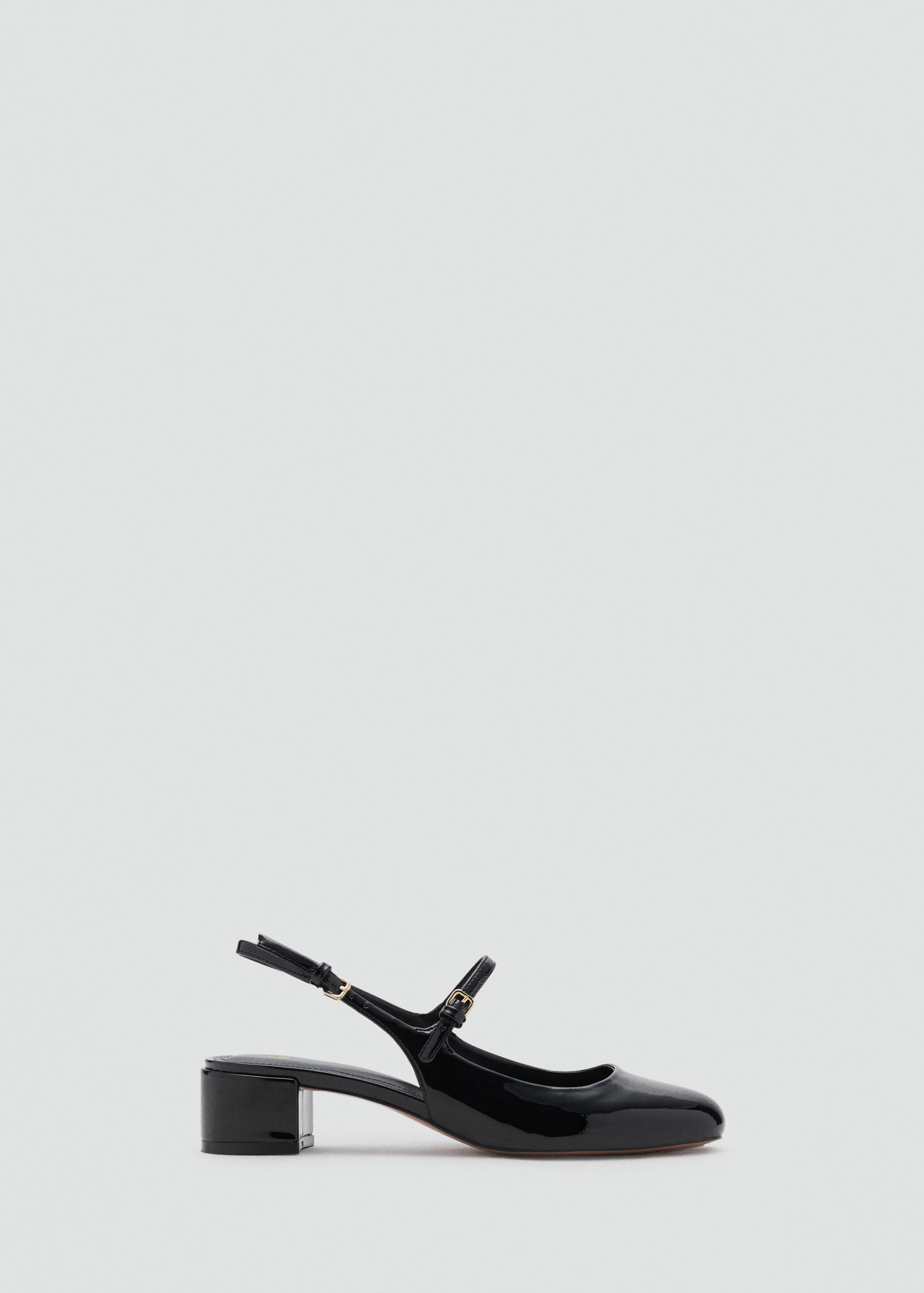 Patent Leather-Effect Block-Heel Shoes - Women | Mango United Kingdom