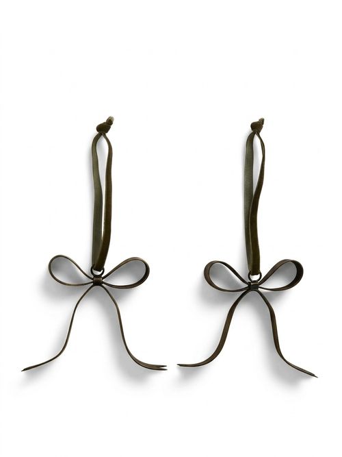 2 Pack Metal Hanging Bow Decorations