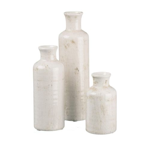 Set of three different heights of vase