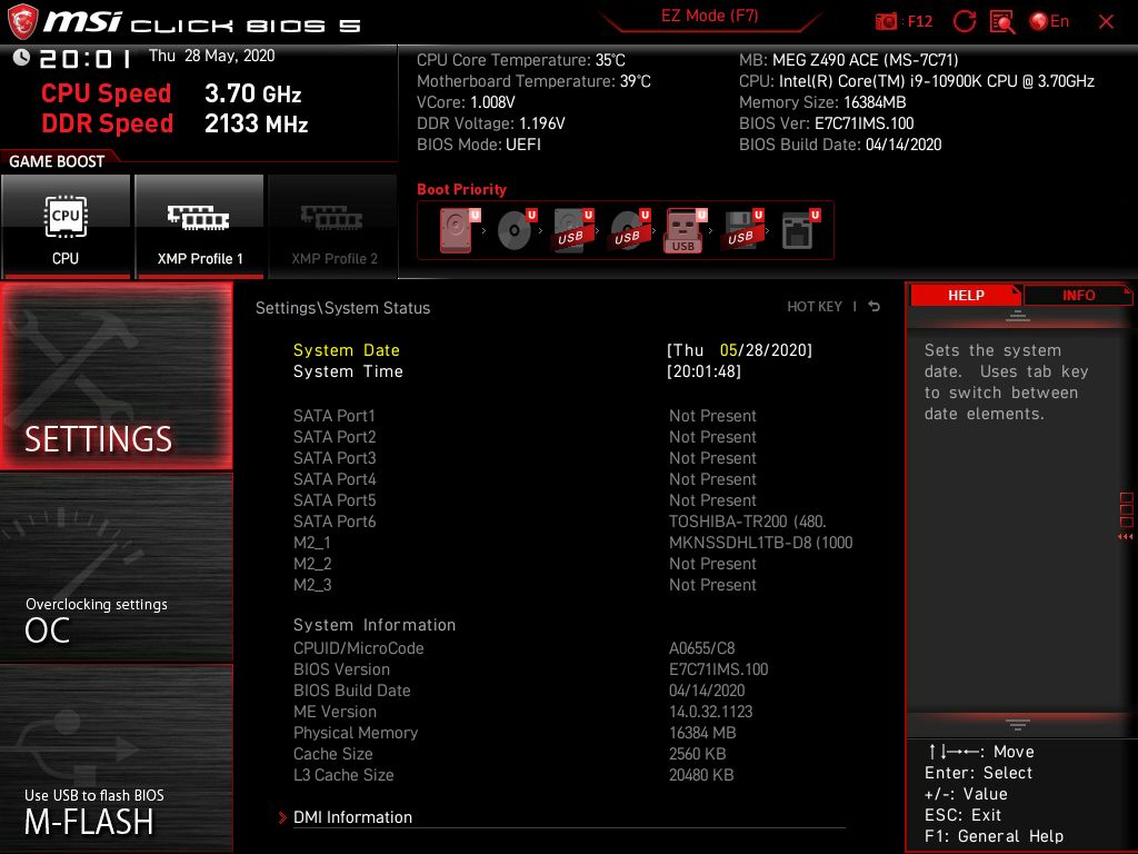 MSI Meg Z490 Ace