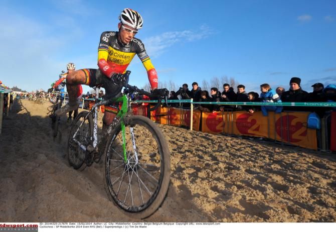 Sven Nys gets back on his bike
