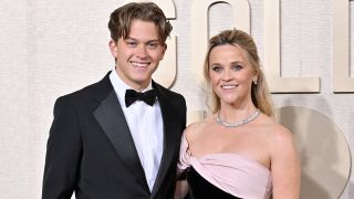 BEVERLY HILLS, CALIFORNIA - JANUARY 07: Deacon Phillippe and Reese Witherspoon attend the 81st Annual Golden Globe Awards at The Beverly Hilton on January 07, 2024 in Beverly Hills, California. 