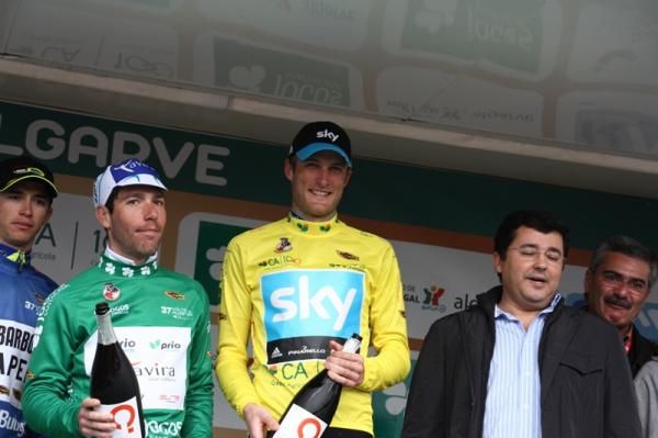 Stephen Cummings (Sky Procycling) seemed happy in yellow
