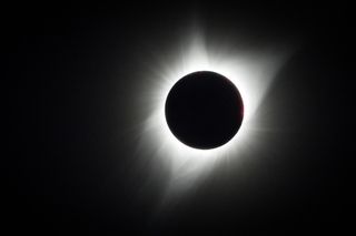 A total solar eclipse seen on Aug. 21, 2017, from Wyoming.