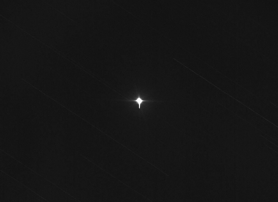 Space station 2024 through telescope