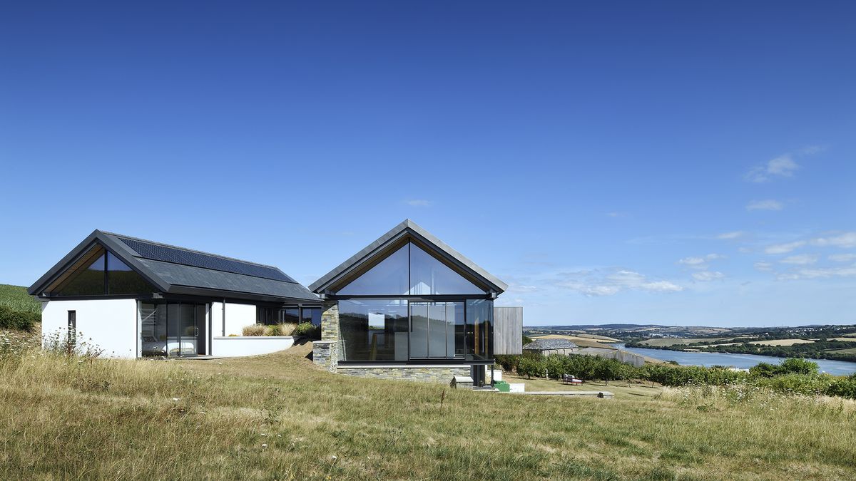 exterior of self build with lots of glazing