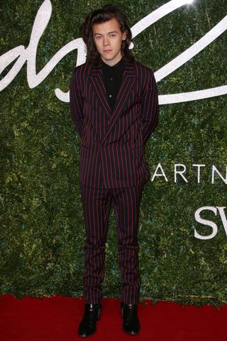 Harry Styles Wearing Lanvin At The British Fashion Awards 2014
