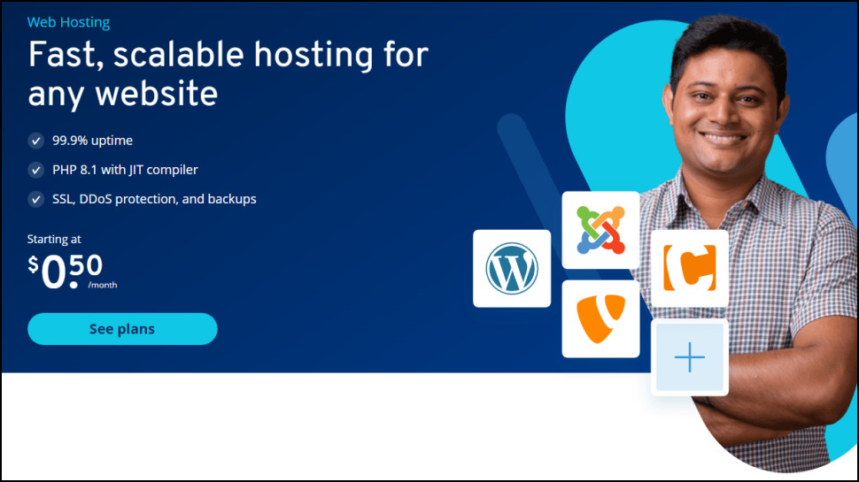 IONOS shared hosting homepage