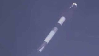 The moment of separation as Crew Dragon fires its SuperDracos to separate from its Falcon 9 rocket during a successful in-flight abort test launched from NASA's Kennedy Space Center in Florida on Jan. 19, 2020.