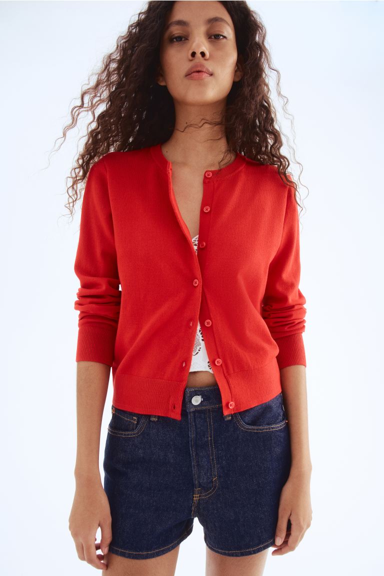 Fine-Knit Cardigan