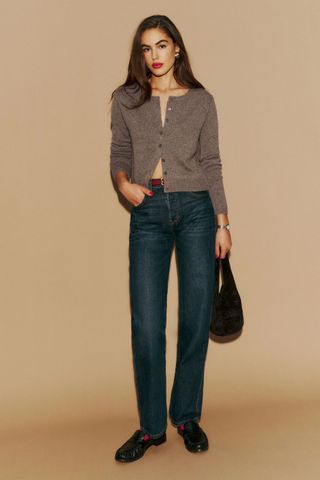 Clara Cashmere Crew Cardigan