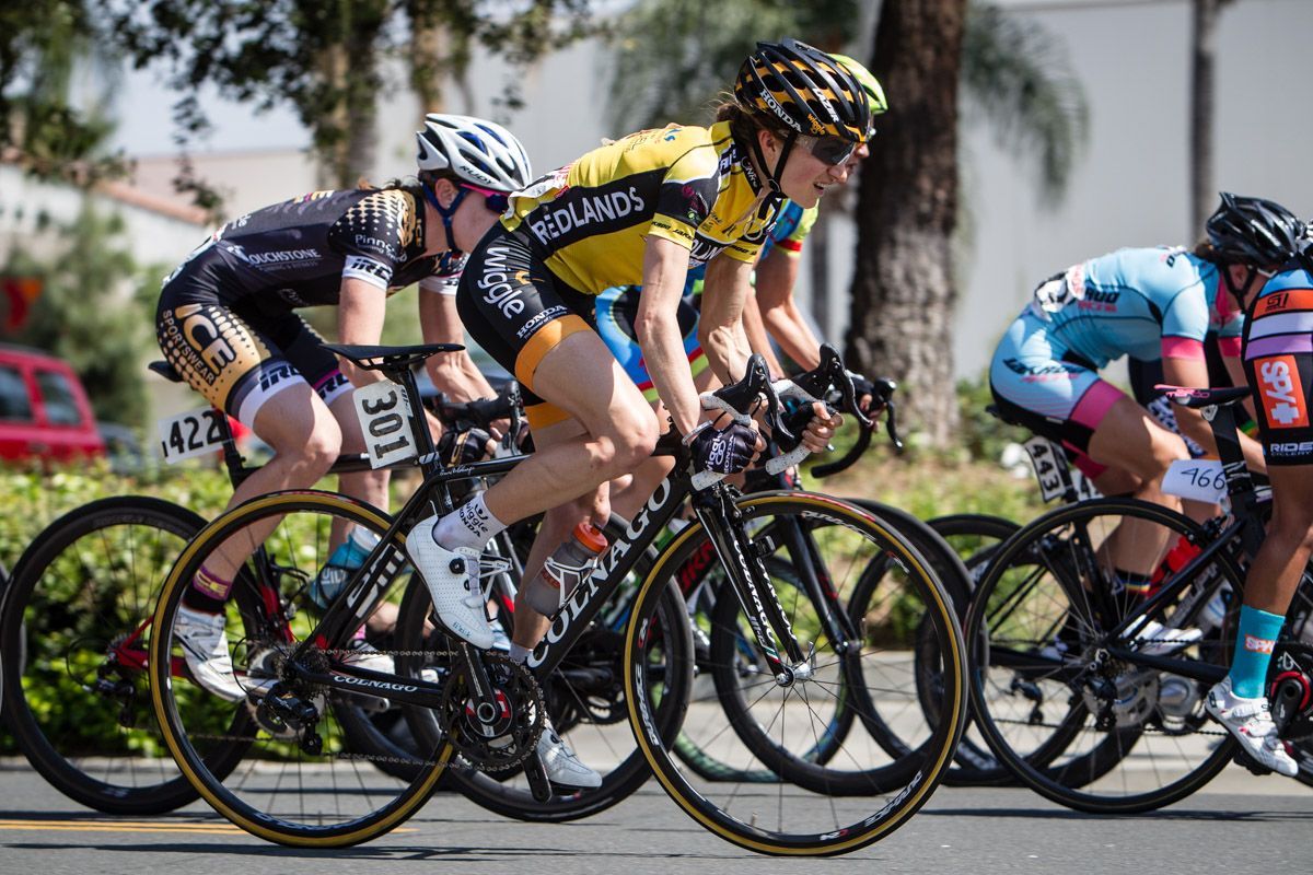 Marra Abbott (LA Sweat) heads into the final stage in yellow