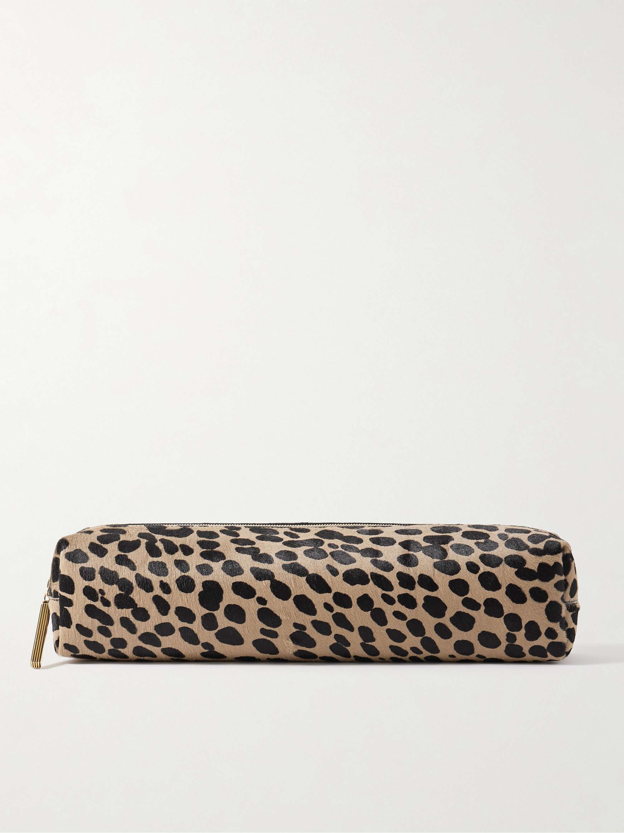 Kye Leopard-Print Calf Hair Clutch