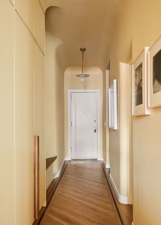 Pale yellow entryway