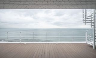 A sea view from a balcony
