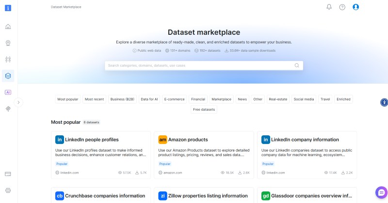 Bright Data dataset marketplace