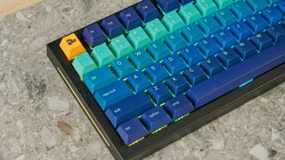 Photograph of the Glorious GMMK Pro custom mechanical keyboard