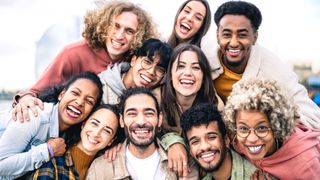 A group of friends smiling at the camera