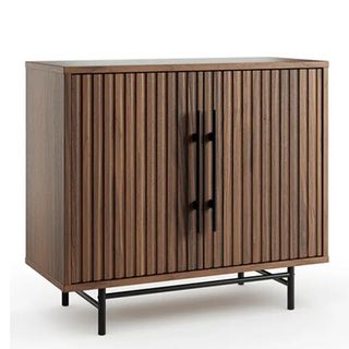 Dunelm dark wood fluted sideboard