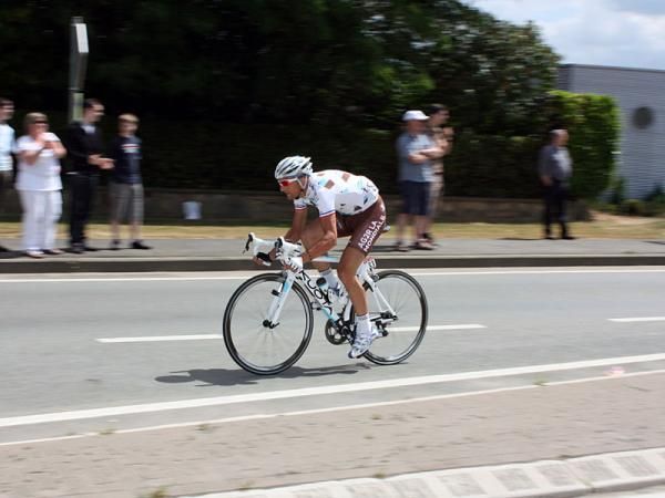 Dimitri Champion (Ag2r - La Mondiale) was the first attacker of the day, shooting off the front of the peloton right as they crossed the official start line.