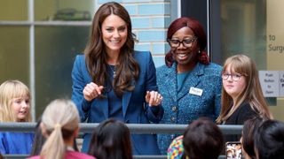 Catherine, Princess Of Wales with Chief Executive Gubby Ayida as she attends the opening of Evelina London's new children's day surgery unit