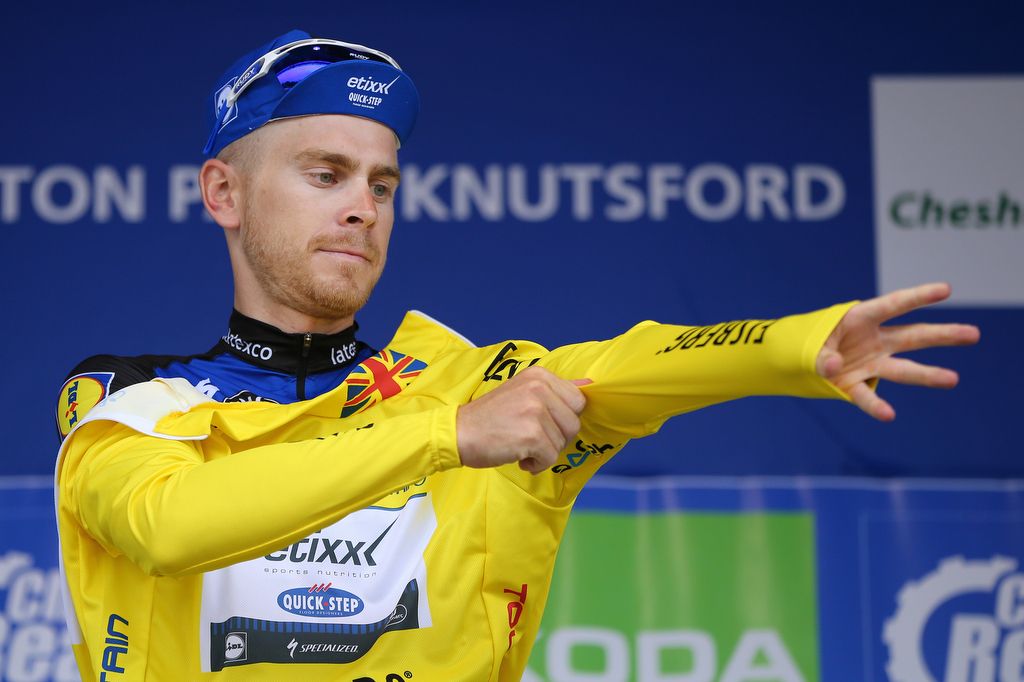Julien Vermote pulls on yellow