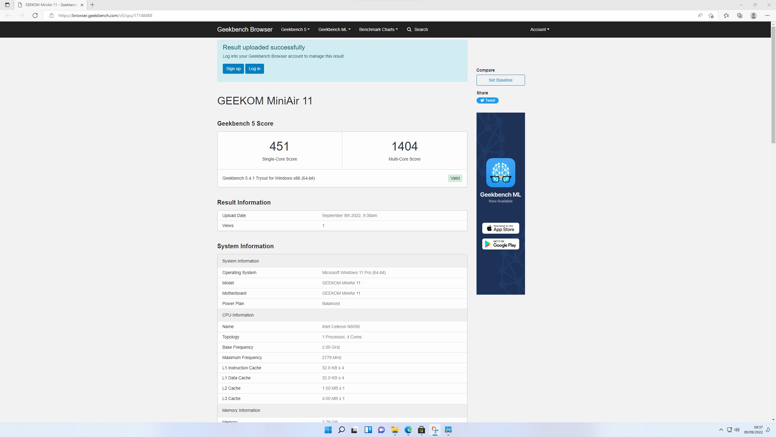 GEEKOM MiniAir 11 Benchmarks