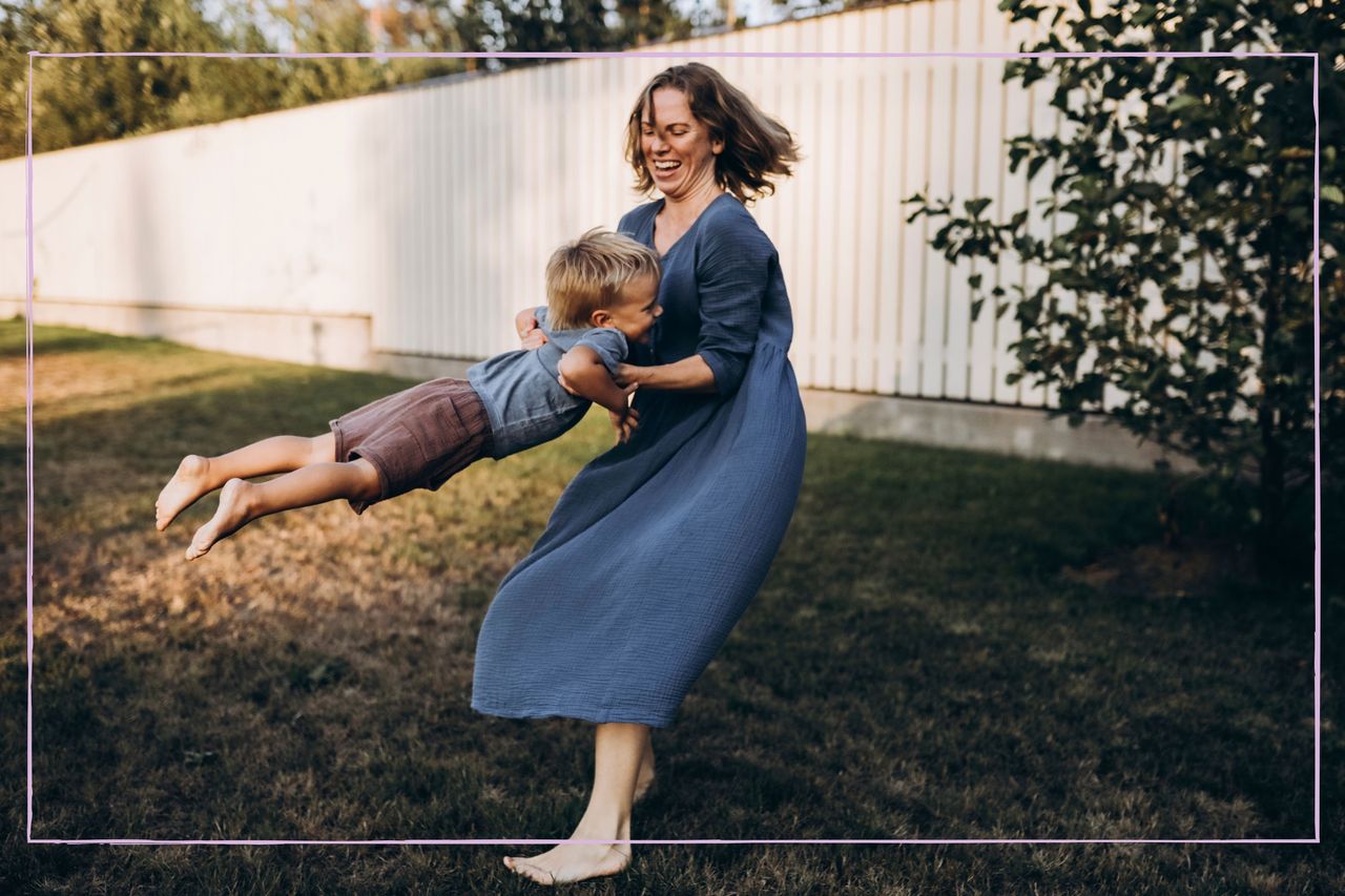 Parent playing with their child