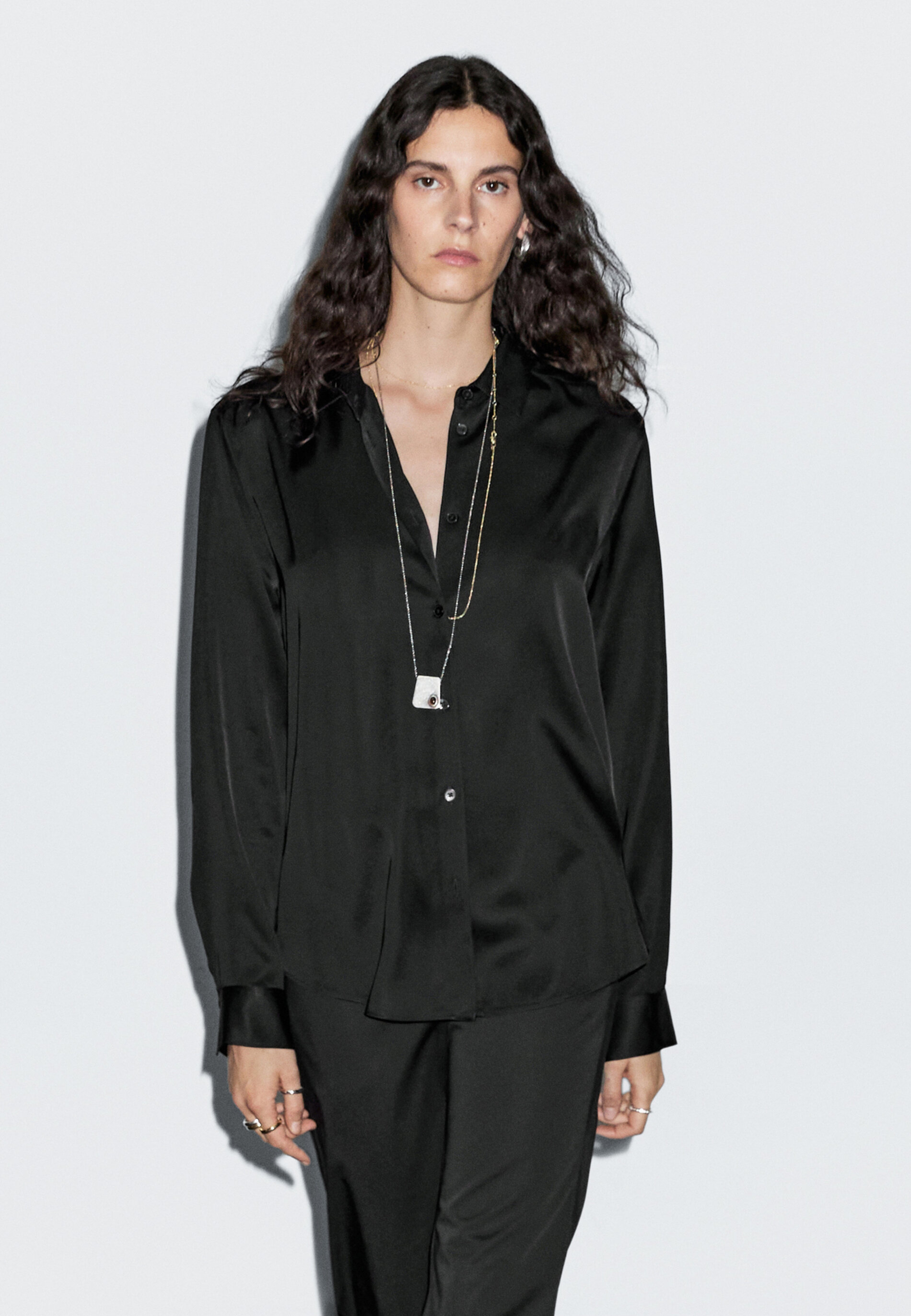 Flowing Satin Shirt