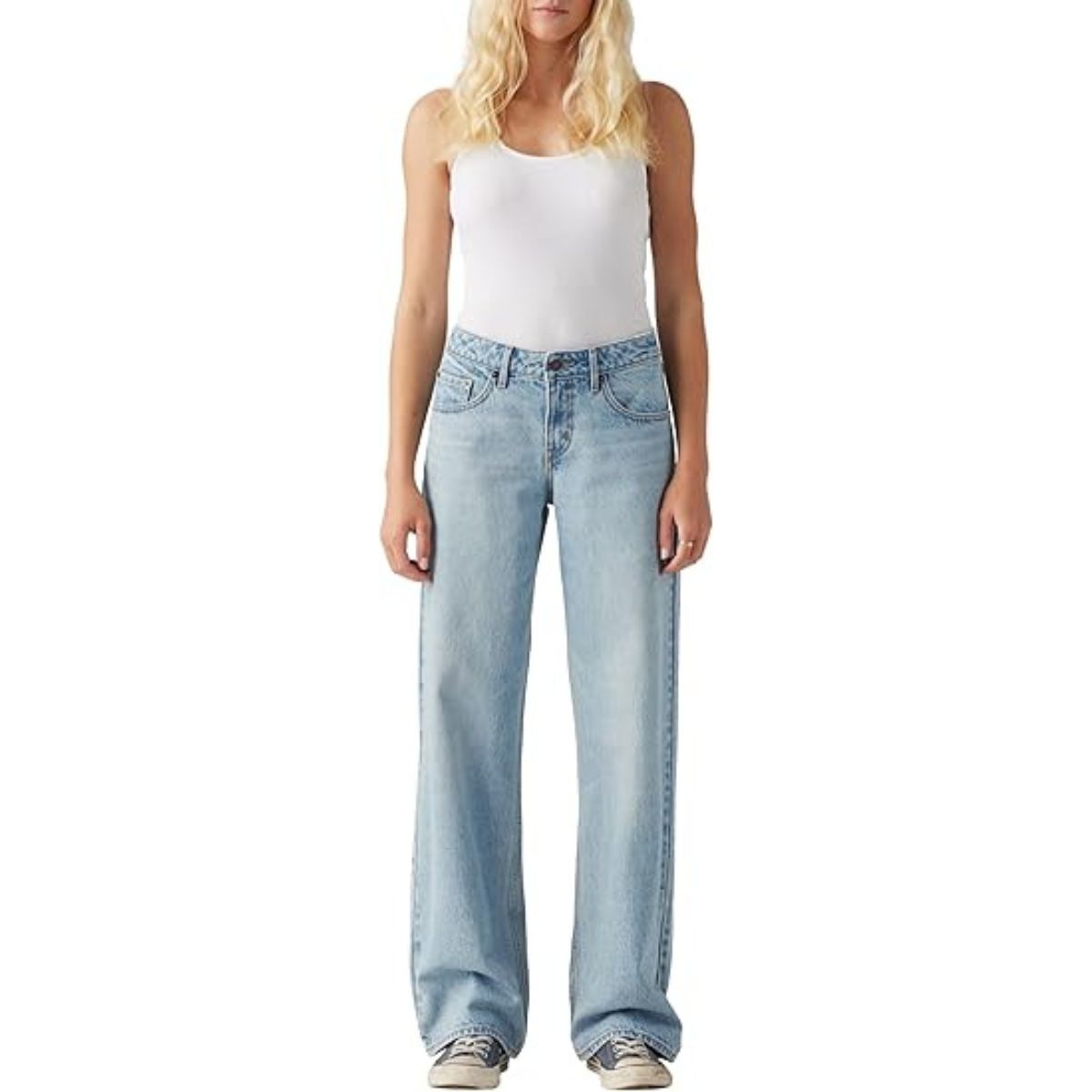 Levi&#039;s Women&#039;s Low Loose Jeans, Blasted Stone Clean, 27w X 32l