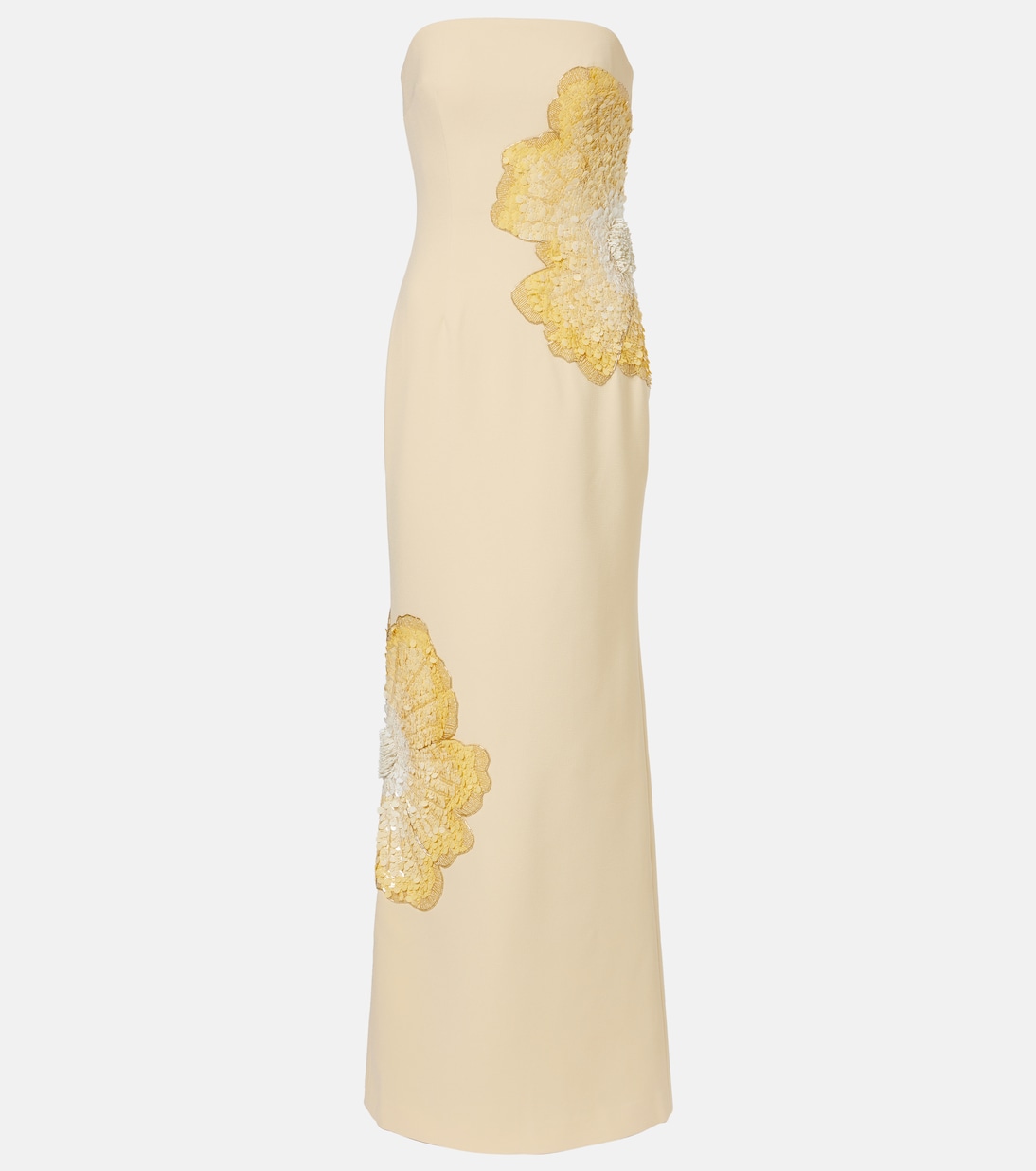 Sequined Gown in Yellow - Rebecca Vallance