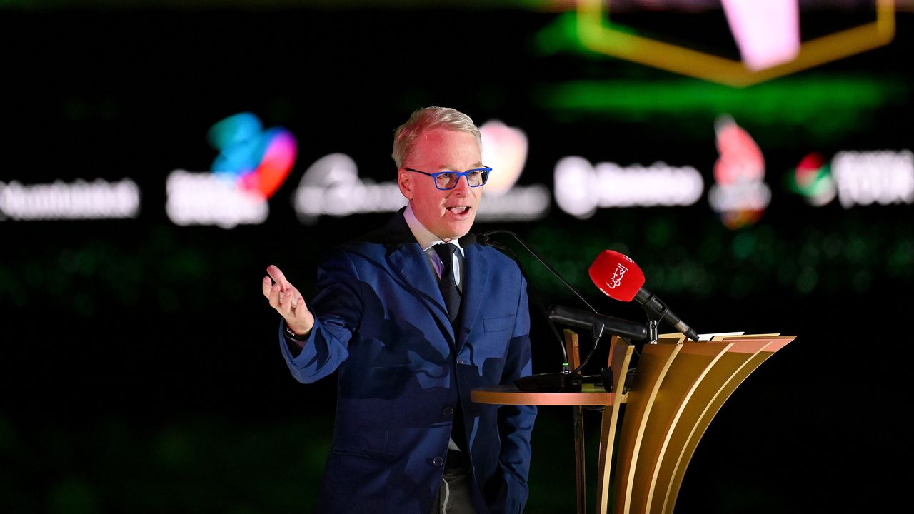 DP World Tour CEO Keith Pelley at the opening ceremony of the Bahrain Championship