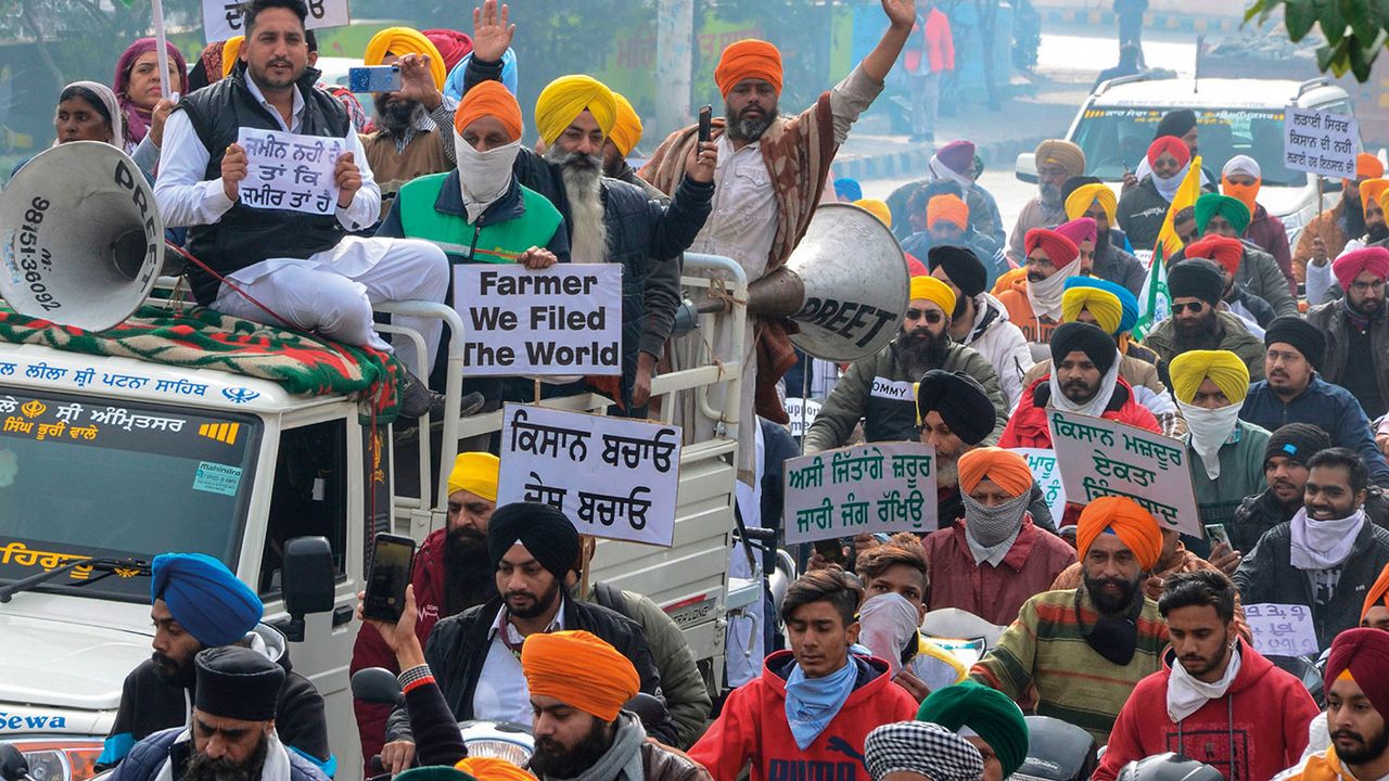 Indian farmers protest