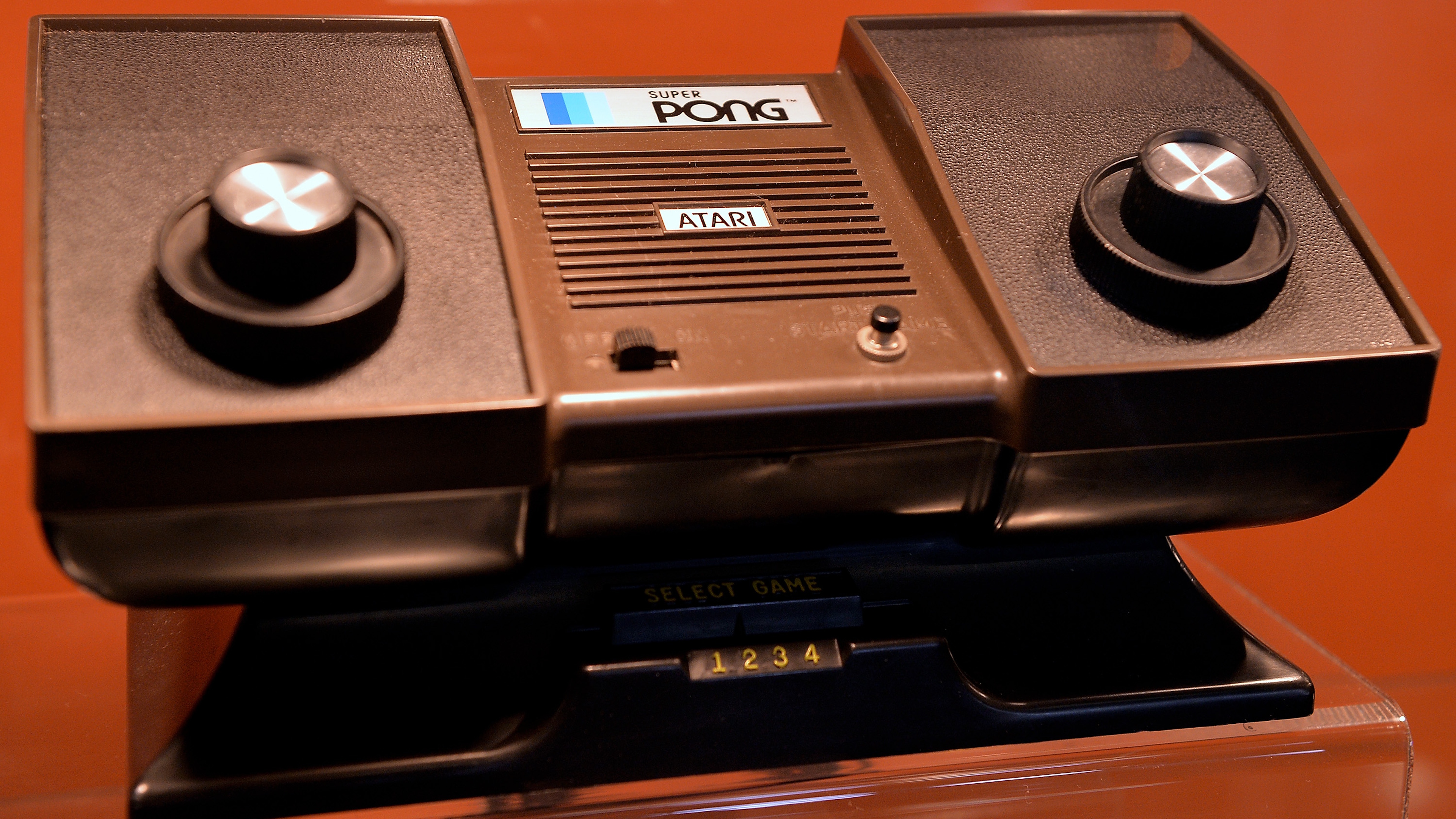 COLOGNE, GERMANY - AUGUST 14: An Atari Super Pong retro games console is seen at the event and entertainment area at the 2014 Gamescom gaming trade fair on August 14, 2014 in Cologne, Germany. Gamescom is the world's largest gaming convention and this year includes over 600 exhibitors. (Photo by Sascha Steinbach/Getty Images)