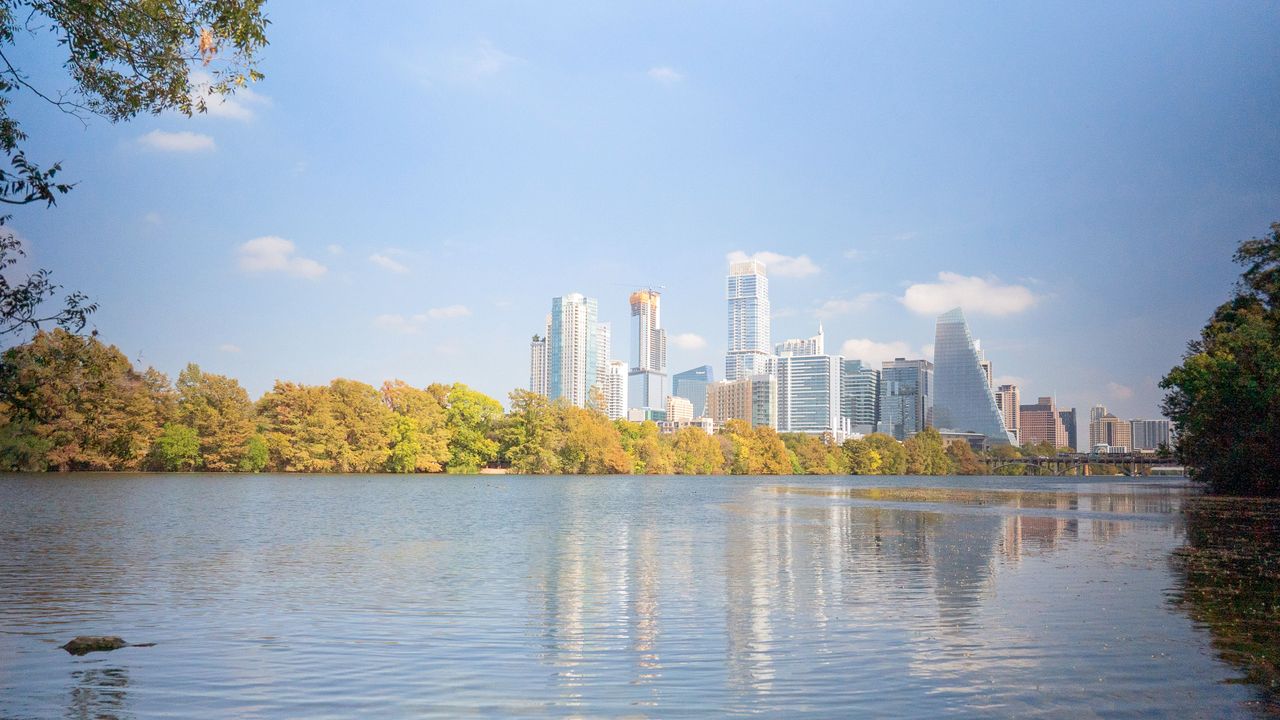 The skyline of Austin, state capitol of Austin