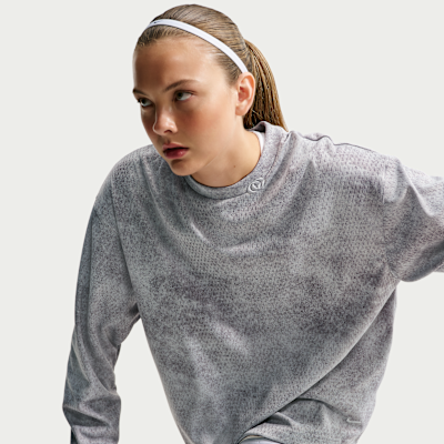 Caitlin Standard Issue Women's Dri-Fit Long-Sleeve Basketball Top - Wolf Grey/wolf Grey - Size Xs