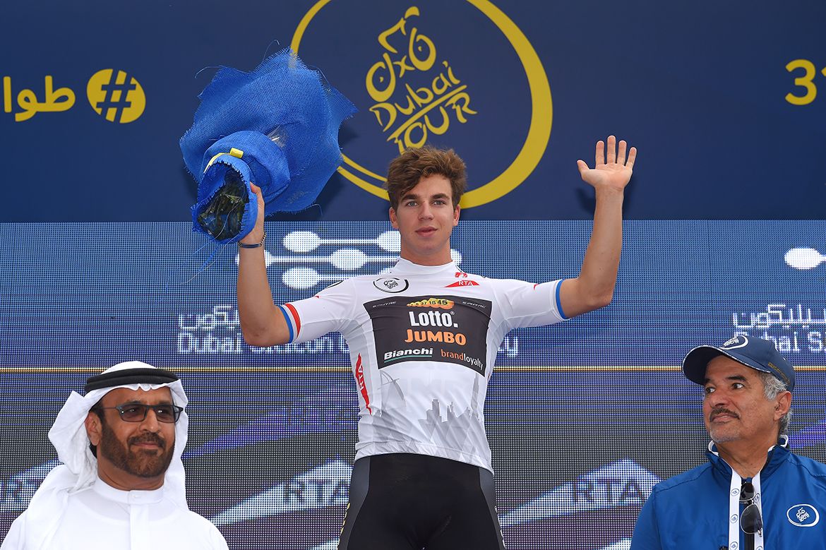 Dylan Groenewegen continues as leader of the young rider classification