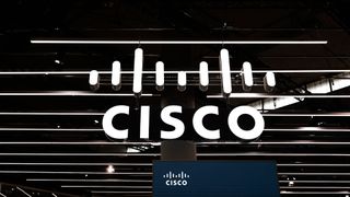 The Cisco logo is on display at their pavilion during the Mobile World Congress in Barcelona, Spain, on February 28, 2024.