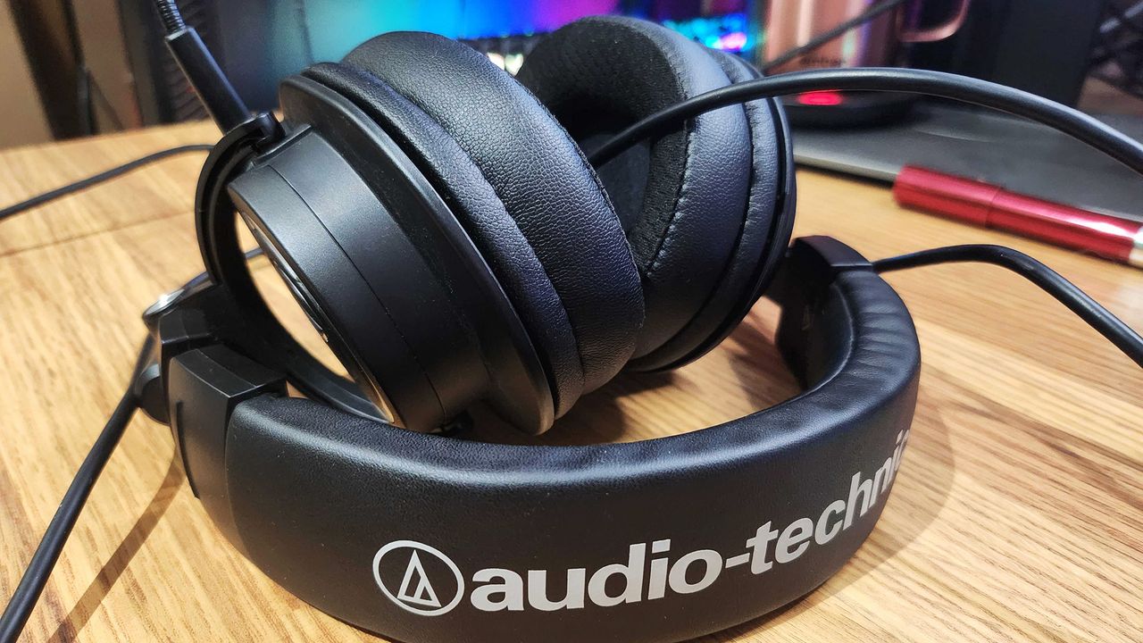 Audio-Technica ATH-M50xSTS StreamSet gaming headset on a chair