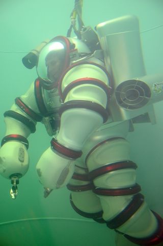 Diver in Exosuit Underwater